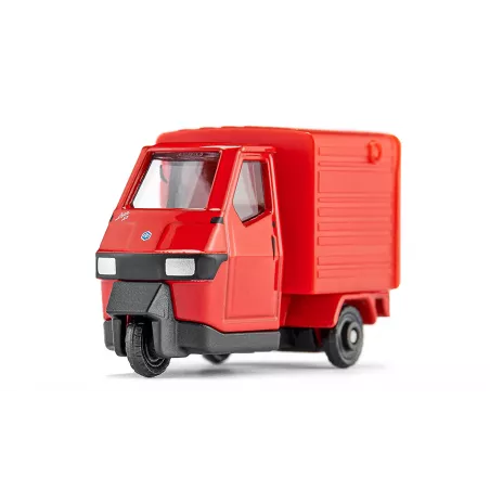 Miniatura de Piaggio Mono en metal y plástico, vehículo de juguete detallado y resistente.