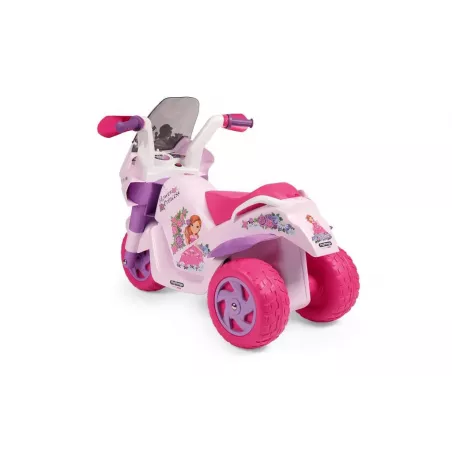 Moto eléctrica infantil Flower Princess rosa para niñas de 2 años con luces y sonidos