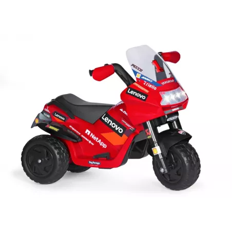 Moto eléctrica infantil Ducati Desmosedici Evo de 6V con luces y sonidos para niños a partir de 2 años.