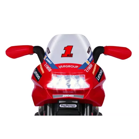 Moto eléctrica infantil Ducati Desmosedici Evo de 6V con luces y sonidos para niños a partir de 2 años.