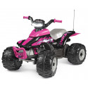 Quad eléctrico infantil rosa Corral T-Rex 330W Pink de 12V con luces y sonidos