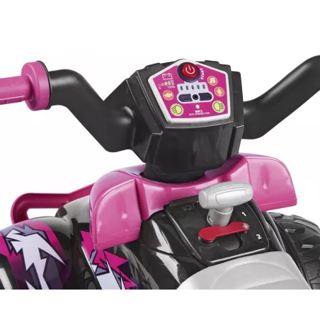 Quad eléctrico infantil rosa Corral T-Rex 330W Pink de 12V con luces y sonidos