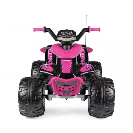 Quad eléctrico infantil rosa Corral T-Rex 330W Pink de 12V con luces y sonidos