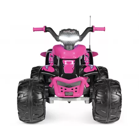 Quad eléctrico infantil rosa Corral T-Rex 330W Pink de 12V con luces y sonidos