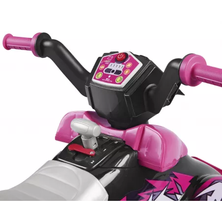Quad eléctrico infantil rosa Corral T-Rex 330W Pink de 12V con luces y sonidos