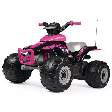 Quad eléctrico infantil rosa Corral T-Rex 330W Pink de 12V con luces y sonidos