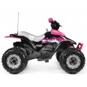Quad eléctrico infantil rosa Corral T-Rex 330W Pink de 12V con luces y sonidos