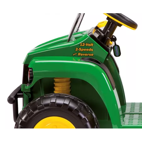 Tractor utilitario eléctrico infantil John Deere Gator HPX con batería de 12V
