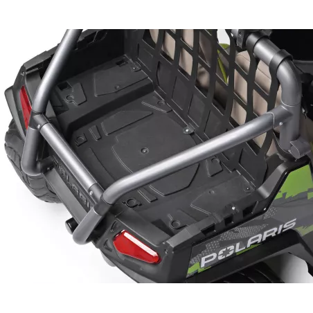 Todoterreno eléctrico infantil Polaris RZR Pro Verde Sombra de 24V con ruedas de goma de tracción extrema.