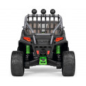 Todoterreno eléctrico infantil Polaris RZR Pro Verde Sombra de 24V con ruedas de goma de tracción extrema.