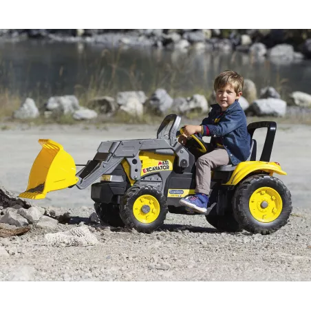 Excavadora de juguete a pedales Maxi Excavator con pala articulada para niños