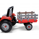 Tractor infantil a pedales Maxi Diesel Peg-Pérego con remolque desmontable.