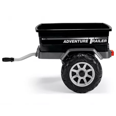 Remolque negro de juguete Adventure para coches eléctricos infantiles Peg-Perego Gaucho y Polaris.