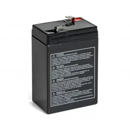 Batería original Peg Perego de 6V y 4,5Ah con conector jack para juguetes eléctricos infantiles.