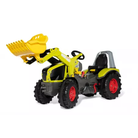 Tractor de juguete Claas Axion 960 Rolly Toys con pala cargadora frontal para niños.