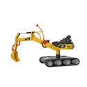 Excavadora infantil de metal rollyDigger CAT con brazo articulado y asiento giratorio.
