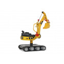 Excavadora infantil de metal rollyDigger CAT con brazo articulado y asiento giratorio.
