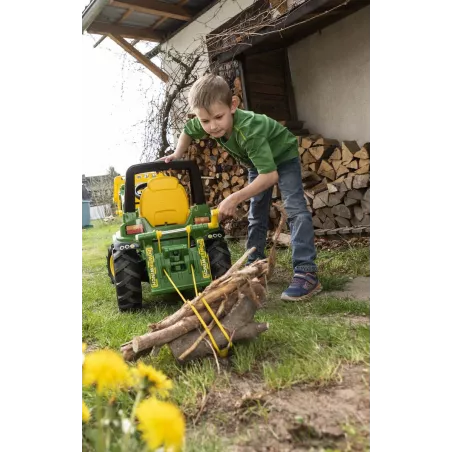 Cablestante verde de juguete Rolly Toys para tractores infantiles acoplable delante y detrás