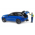 Juguete Range Rover Velar de BRUDER a escala 1:16 con puertas practicables y suspensión funcional.