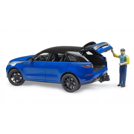 Juguete Range Rover Velar de BRUDER a escala 1:16 con puertas practicables y suspensión funcional.