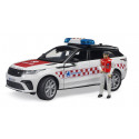 Juguete Range Rover Velar de emergencias Bruder con figura de médico y módulo de luz y sonido.