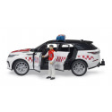 Juguete Range Rover Velar de emergencias Bruder con figura de médico y módulo de luz y sonido.