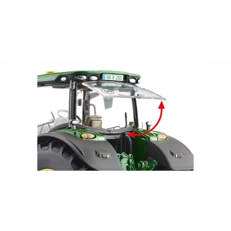 Réplica a escala 1:32 del tractor John Deere 6R 250 de Wiking, miniatura agrícola de colección.