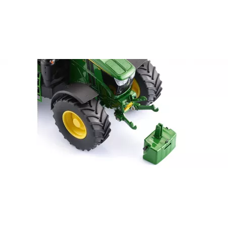 Réplica a escala 1:32 del tractor John Deere 6R 250 de Wiking, miniatura agrícola de colección.