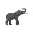 Figura de juguete de elefante africano realista y pintada a mano para niños y coleccionistas.