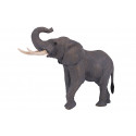 Figura de juguete de elefante africano realista y pintada a mano para niños y coleccionistas.