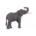 Figura de juguete de elefante africano realista y pintada a mano para niños y coleccionistas.