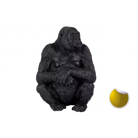 Figura realista de gorila hembra pintada a mano para juego educativo y colección.