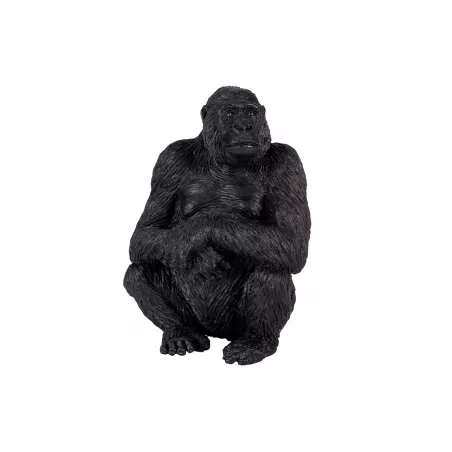Figura realista de gorila hembra pintada a mano para juego educativo y colección.