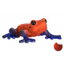 Figura coleccionable y realista de rana dardo venenoso con colores vibrantes para decoración.