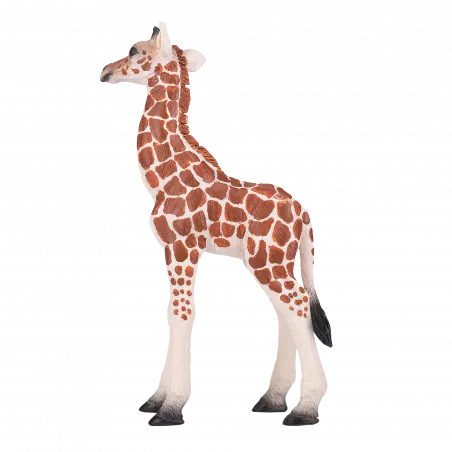 Figura de juguete de cría de jirafa Mojo pintada a mano con detalles realistas.
