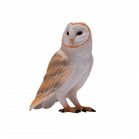 Figura decorativa de lechuza común con diseño realista y detallado para estantería o escritorio.