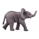 Figura realista de bebé elefante africano de juguete pintada a mano para coleccionistas y juego educativo.
