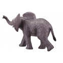 Figura realista de bebé elefante africano de juguete pintada a mano para coleccionistas y juego educativo.