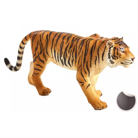 Figura detallada y realista de tigre de bengala para coleccionistas y juego educativo infantil.