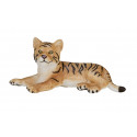 Figura realista de tigre bebé tumbado pintada a mano de Mojo