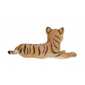 Figura realista de tigre bebé tumbado pintada a mano de Mojo