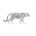 Figura decorativa de tigre blanco con diseño realista y detallado para coleccionistas.