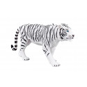 Figura decorativa de tigre blanco con diseño realista y detallado para coleccionistas.
