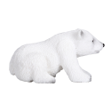Figura coleccionable de oso polar sentado de Mojo pintada a mano