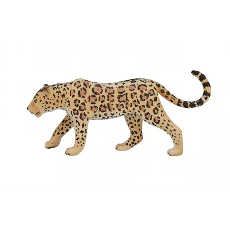 Figura de juguete de leopardo con diseño realista y detallado para niños y coleccionistas.