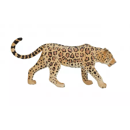 Figura de juguete de leopardo con diseño realista y detallado para niños y coleccionistas.
