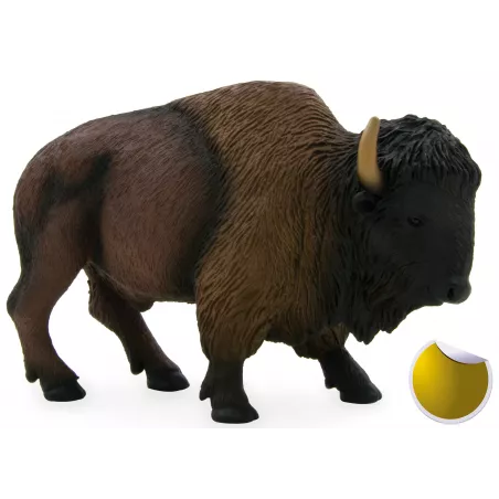 Figura detallada y realista de bisonte americano para colección y decoración.