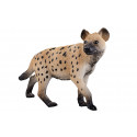 Figura de hiena realista y detallada para coleccionistas y educación sobre fauna salvaje.