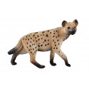 Figura de hiena realista y detallada para coleccionistas y educación sobre fauna salvaje.