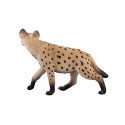 Figura de hiena realista y detallada para coleccionistas y educación sobre fauna salvaje.